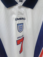 England 1998 Full Sleeve Home Jersey Embroidery