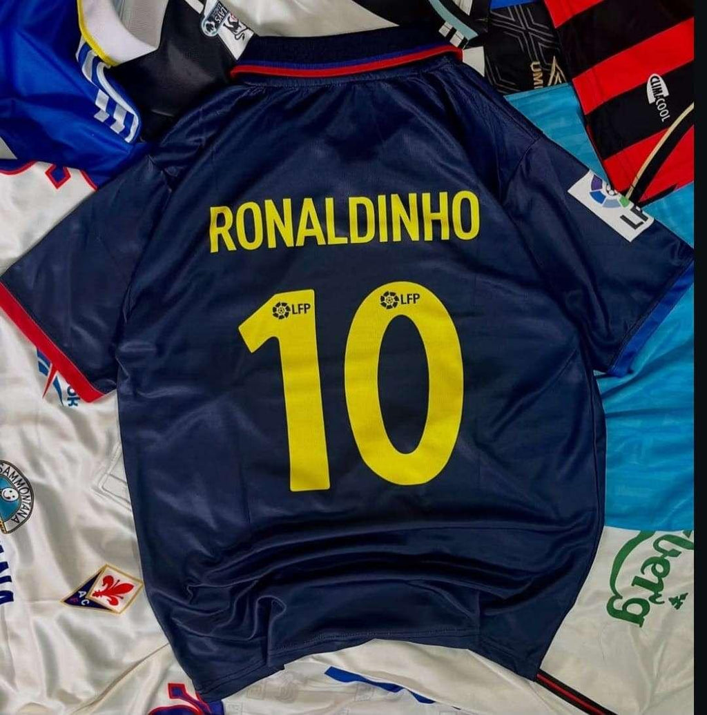Barcelona 2002/2003 Collar Away Jersey - Ronaldinho
