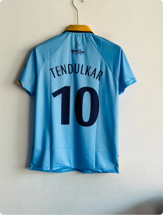 INDIA 1999 WORLD CUP KIT TENDULKAR POLO EMBROIDERY PREMIUM