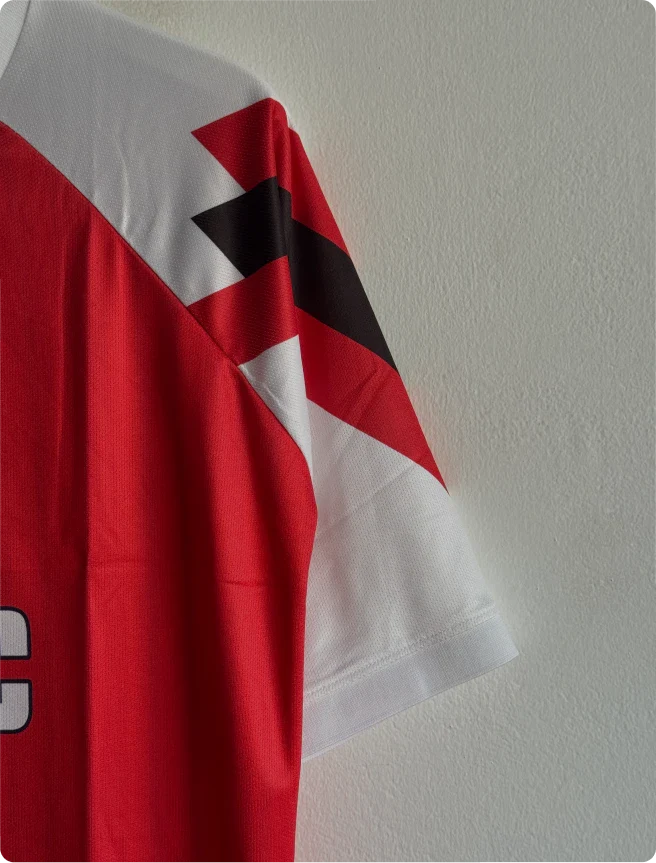 ARSENAL 1992-93 HOME KIT V KNITTED POLO FIVESLEEVE EMBROIDERY PREMIUM