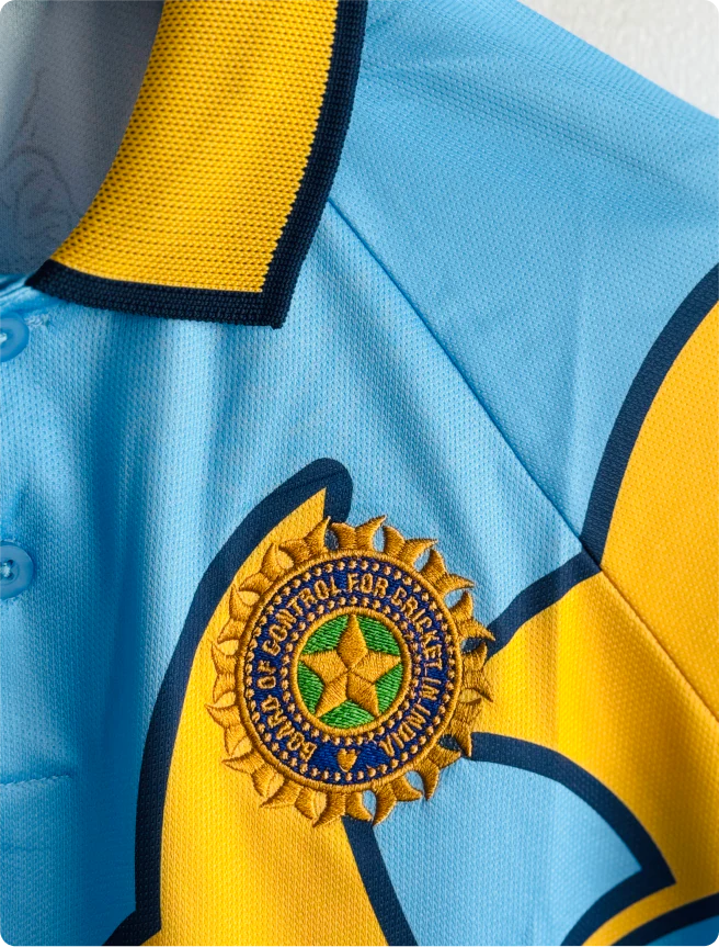 INDIA 1999 WORLD CUP KIT TENDULKAR POLO EMBROIDERY PREMIUM