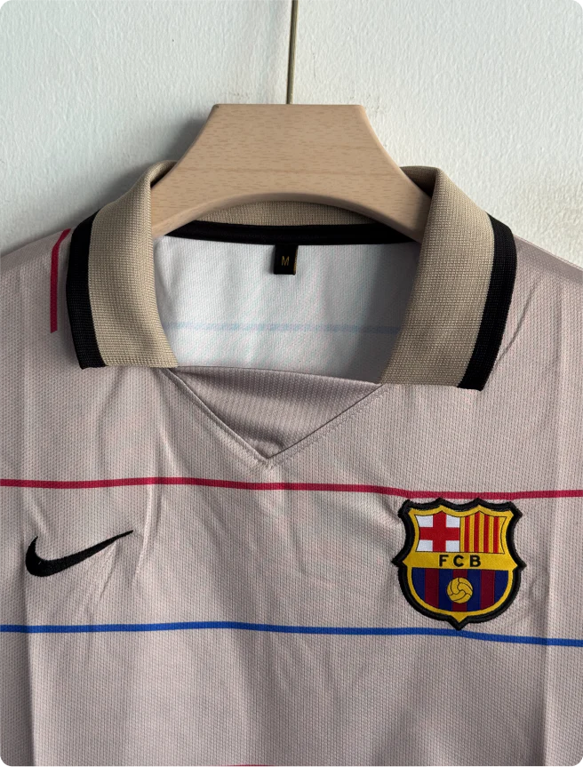 BARCELONA 2003-04 AWAY KIT RONALDINHO POLO EMBROIDERY PREMIUM