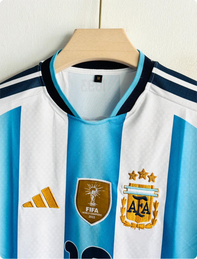 Argentina 2026 Full Sleeve Embroidery Home Jersey Messi