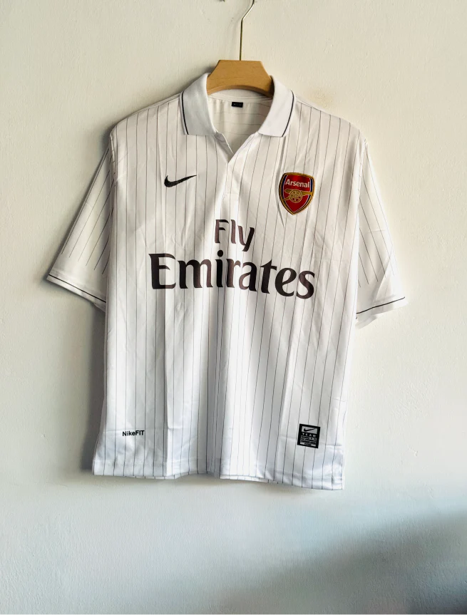 ARSENAL 2009-10 AWAY KIT FABREGAS FIVESLEEVE POLO EMBROIDERY PREMIUM