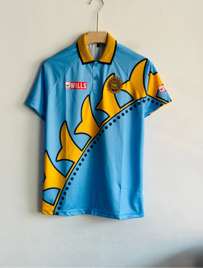 INDIA 1999 WORLD CUP KIT TENDULKAR POLO EMBROIDERY PREMIUM