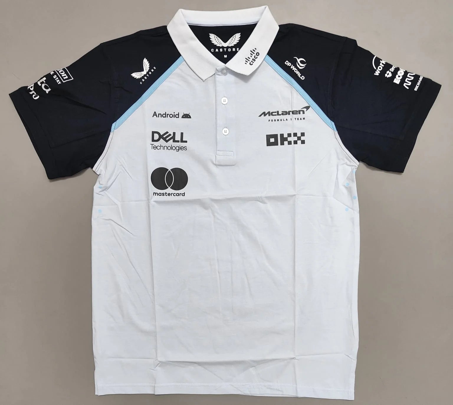 MCLAREN F1 WHITE TEAM POLO T-SHIRT