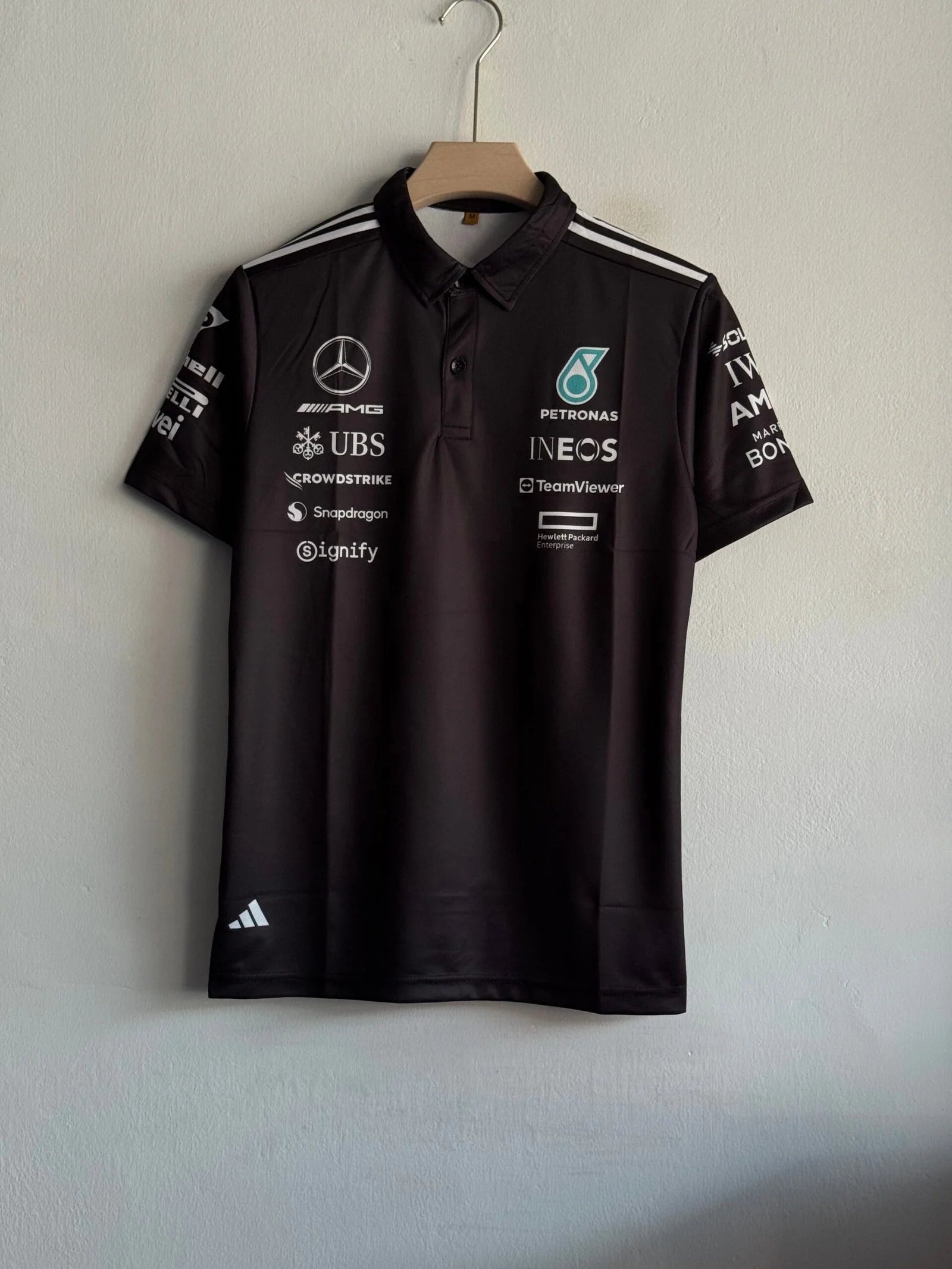 F1 MERCEDES PETRONAS BLACK POLO PREMIUM