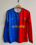 FC Barcelona 2008/2009 Full Sleeve Embroidery Home Jersey Messi