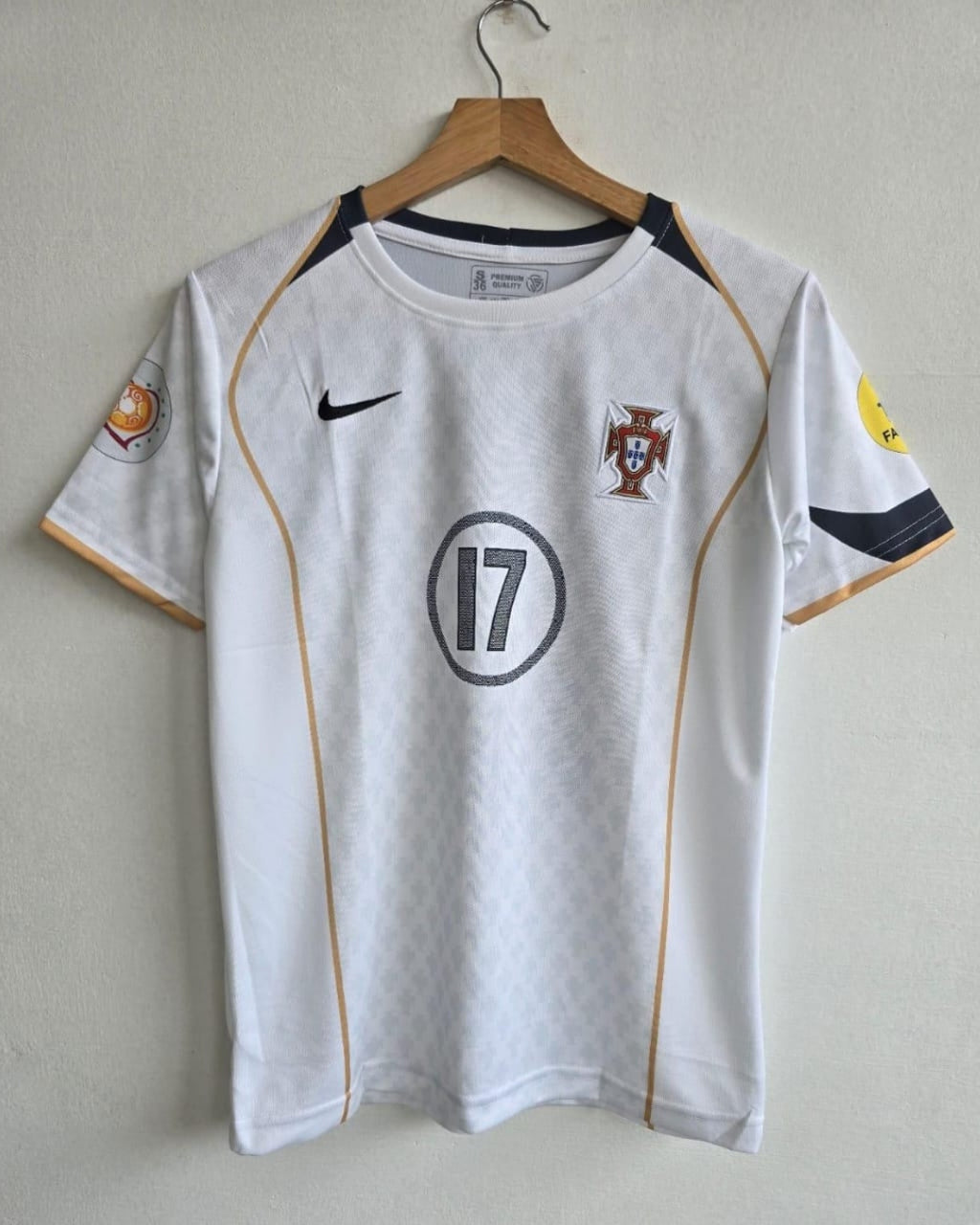 Portugal 2004 Away Jersey Embroidery Ronaldo