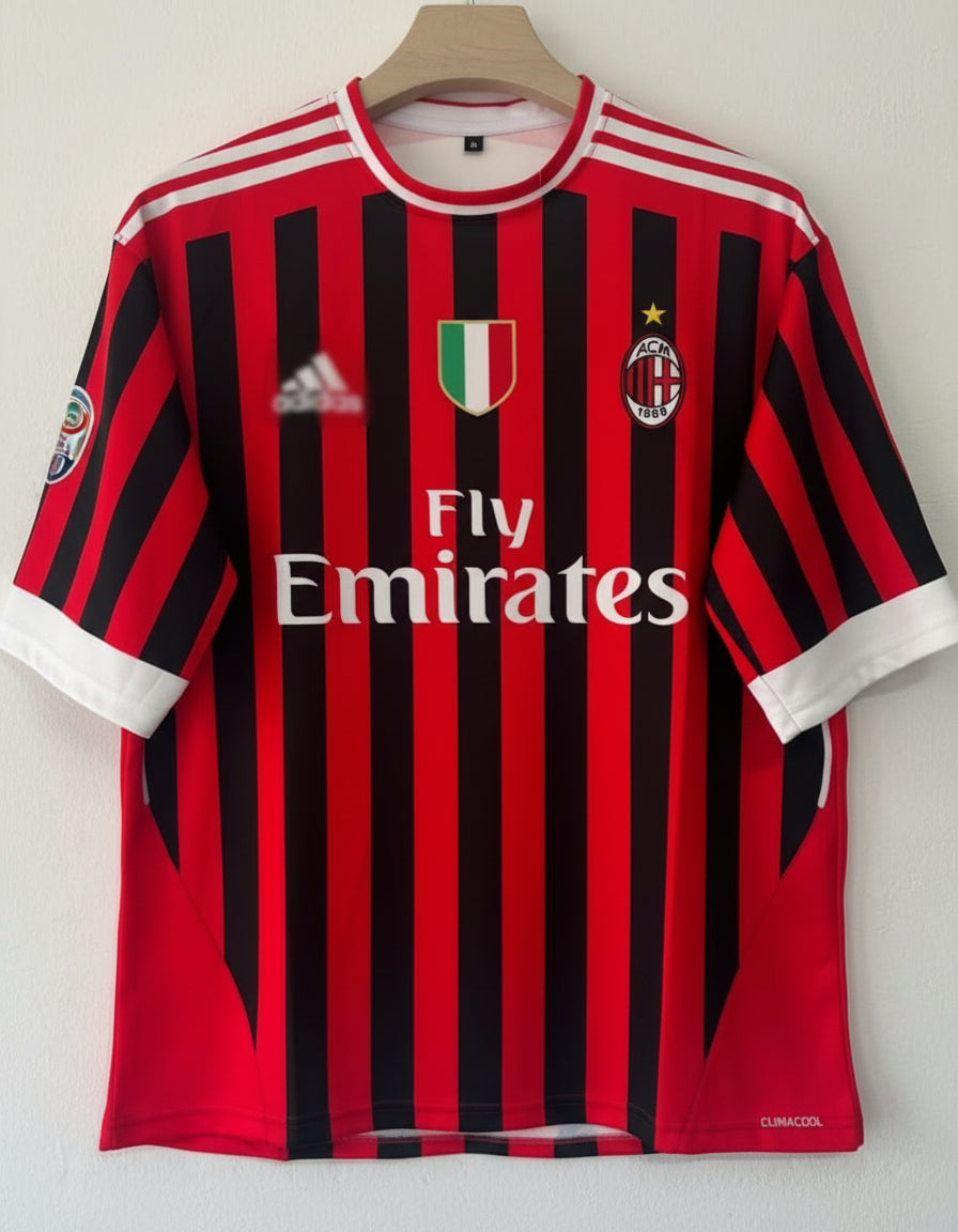 AC Milan 2011/2012 Home Five Sleeve Jersey
