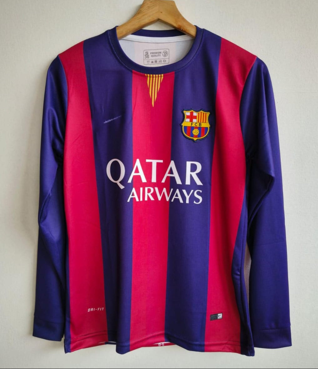 Barcelona 2014/2015 Full Sleeve Home Jersey Embroidery - Neymar Jr