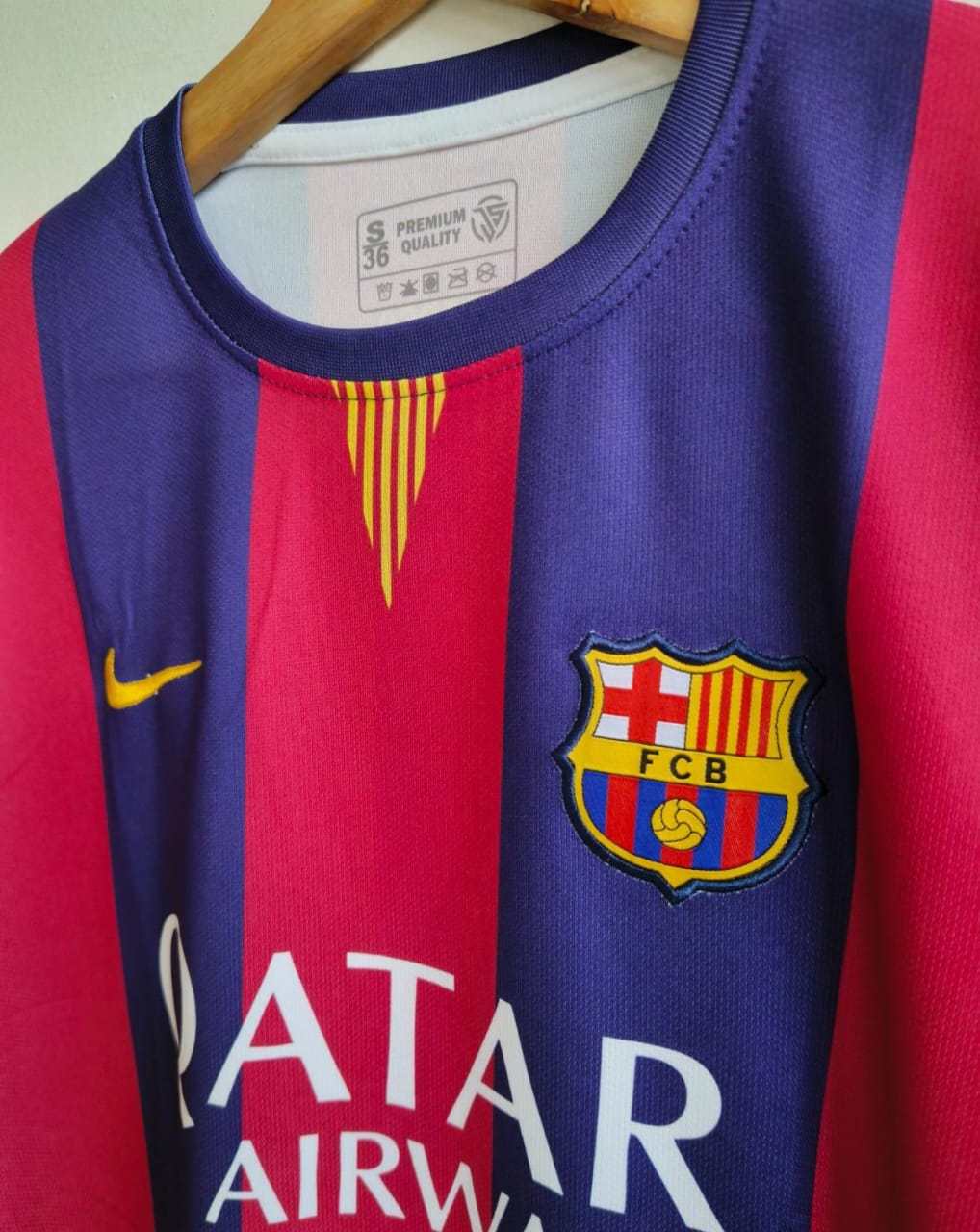 Barcelona 2014/2015 Full Sleeve Home Jersey Embroidery - Neymar Jr