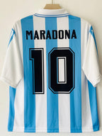 Argentina 1994 World Cup Home Jersey Maradona Five Sleeve