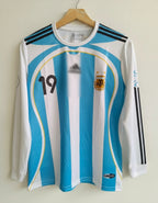 Argentina 2006 Full Sleeve Home Jersey Embroidery Messi