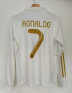 Real Madrid 2011/2012 Collar Full Sleeve Embroidery Home Jersey Ronaldo