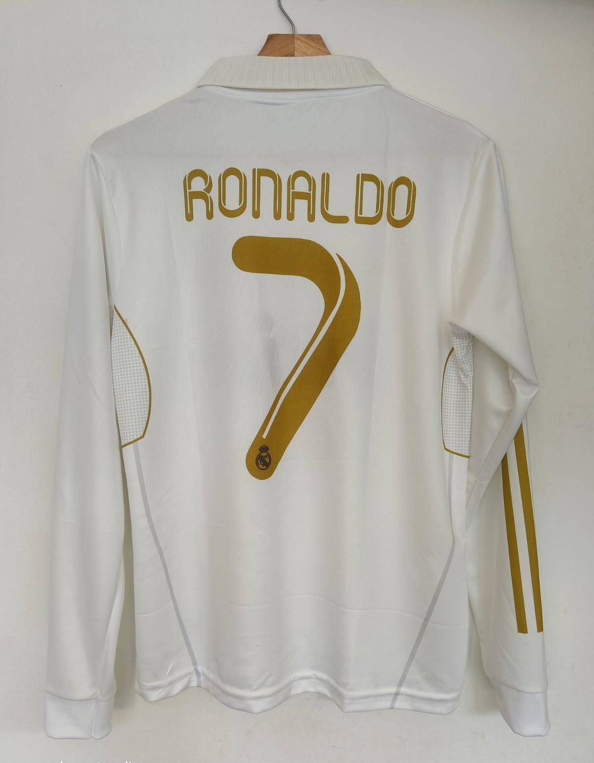 Real Madrid 2011/2012 Collar Full Sleeve Embroidery Home Jersey Ronaldo