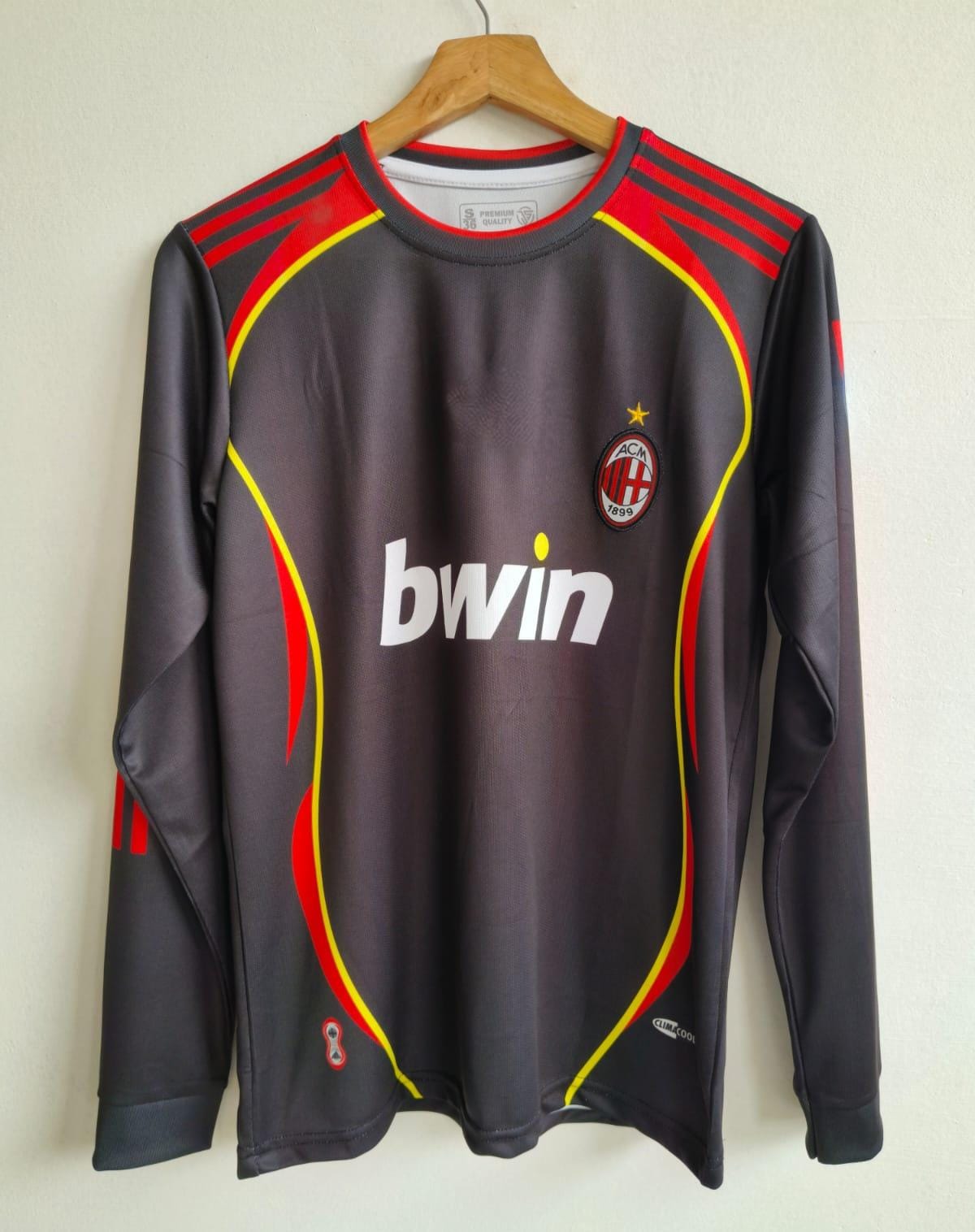 AC Milan 2006/2007 Full Sleeve Embroidery Third Kit Maldini