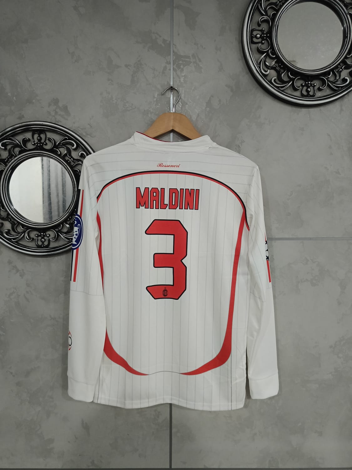 AC Milan 2006/2007 Full Sleeve Away Jersey Embroidery