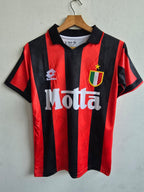 AC Milan 1993/1994 Home Jersey Collar Embroidery Maldini