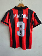 AC Milan 1993/1994 Home Jersey Collar Embroidery Maldini