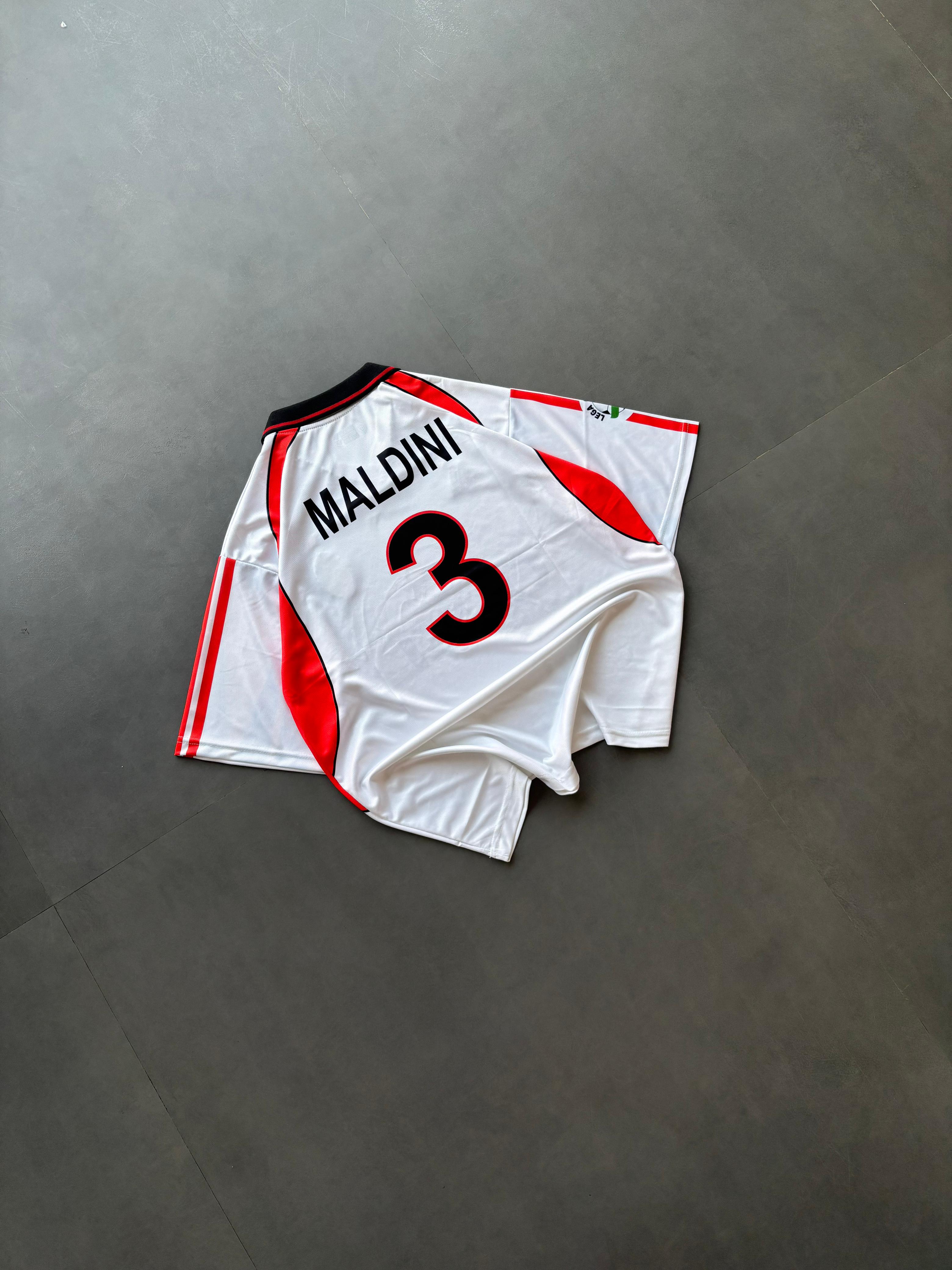 AC Milan 2000/2001 Five Sleeve Embroidery Away Jersey Maldini