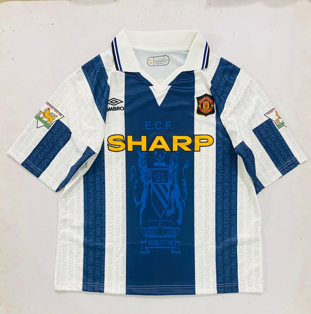 Manchester United 1994/1996 Five Sleeve Embroidery Third Kit Beckham