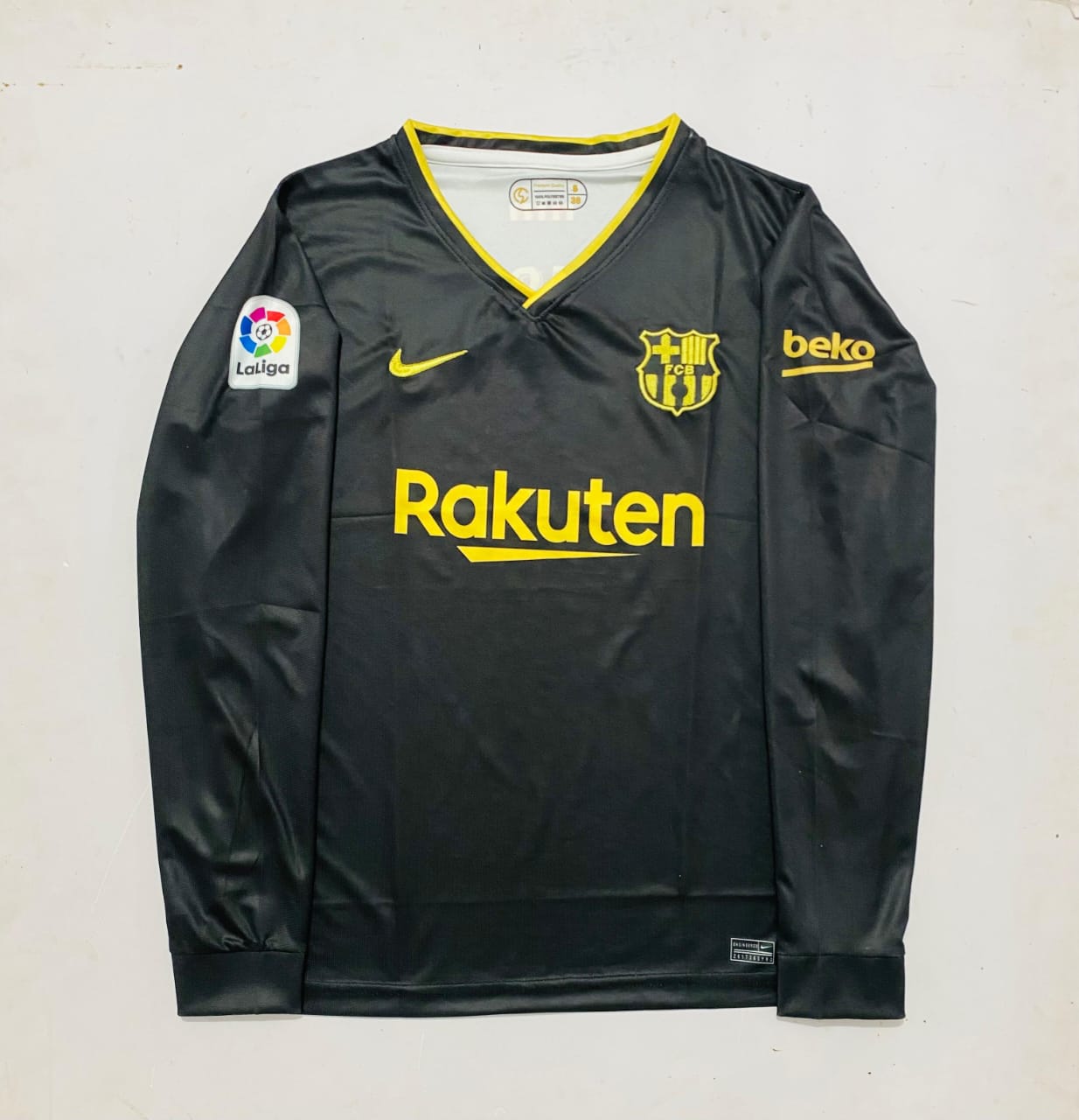 FC Barcelona 2020/2021 Full Sleeve Away Jersey Embroidery Messi