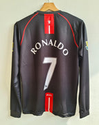 MANCHESTER UNITED 2007/2008 FULL SLEEVE EMBROIDERY AWAY JERSEY RONALDO