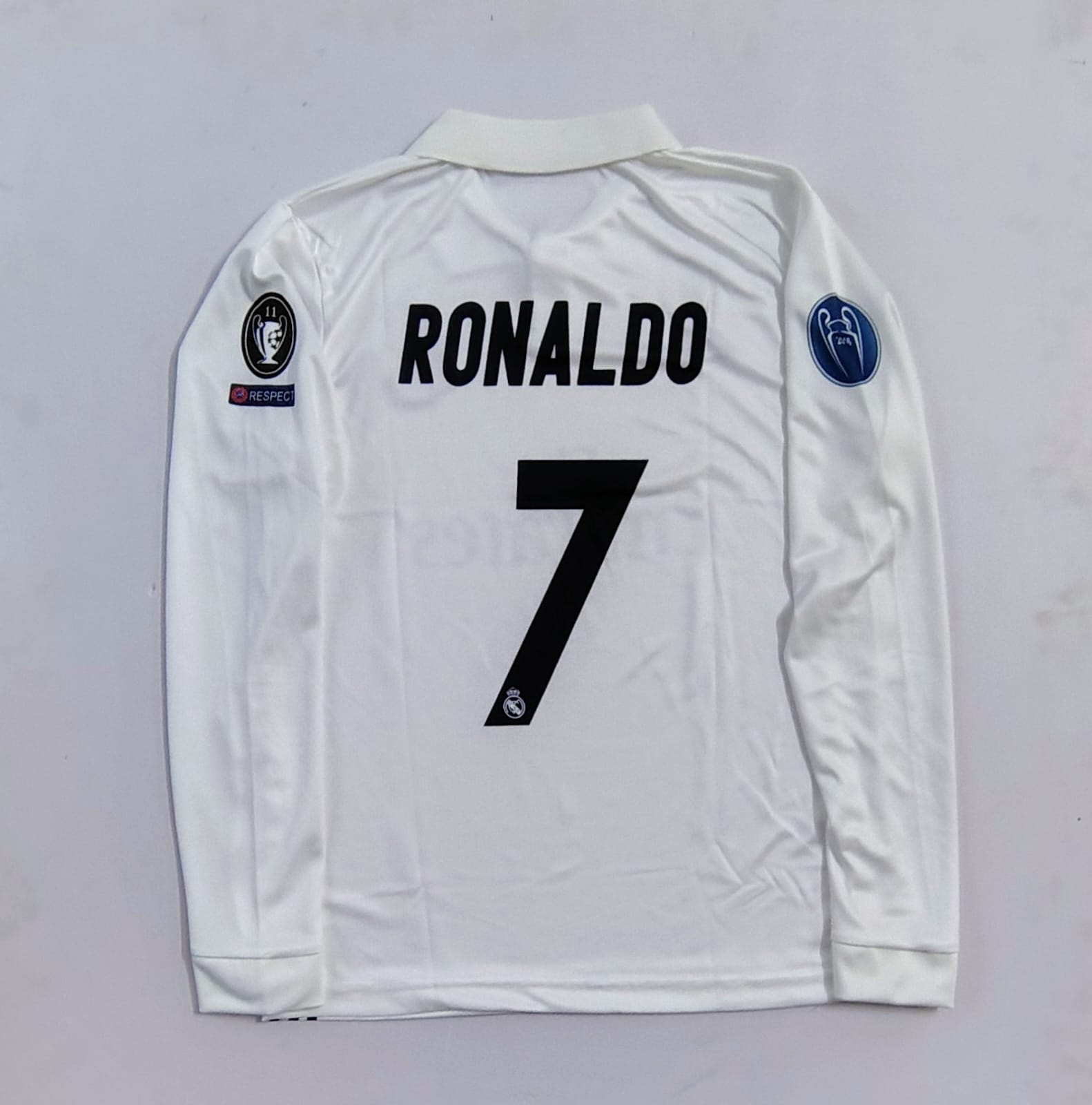 REAL MADRID 2016/2017 COLLAR FULL SLEEVE EMBROIDERY HOME JERSEY RONALDO