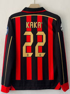 AC MILAN 2006/2007 COLLAR FULL SLEEVE EMBROIDERY HOME JERSEY KAKA