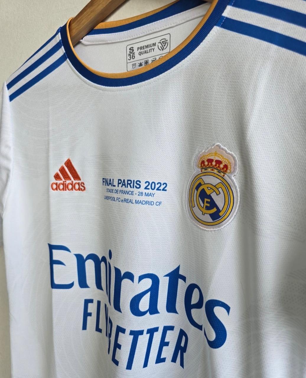 REAL MADRID 2022 FINAL PARIS EMBROIDERY HOME JERSEY BENZEMA