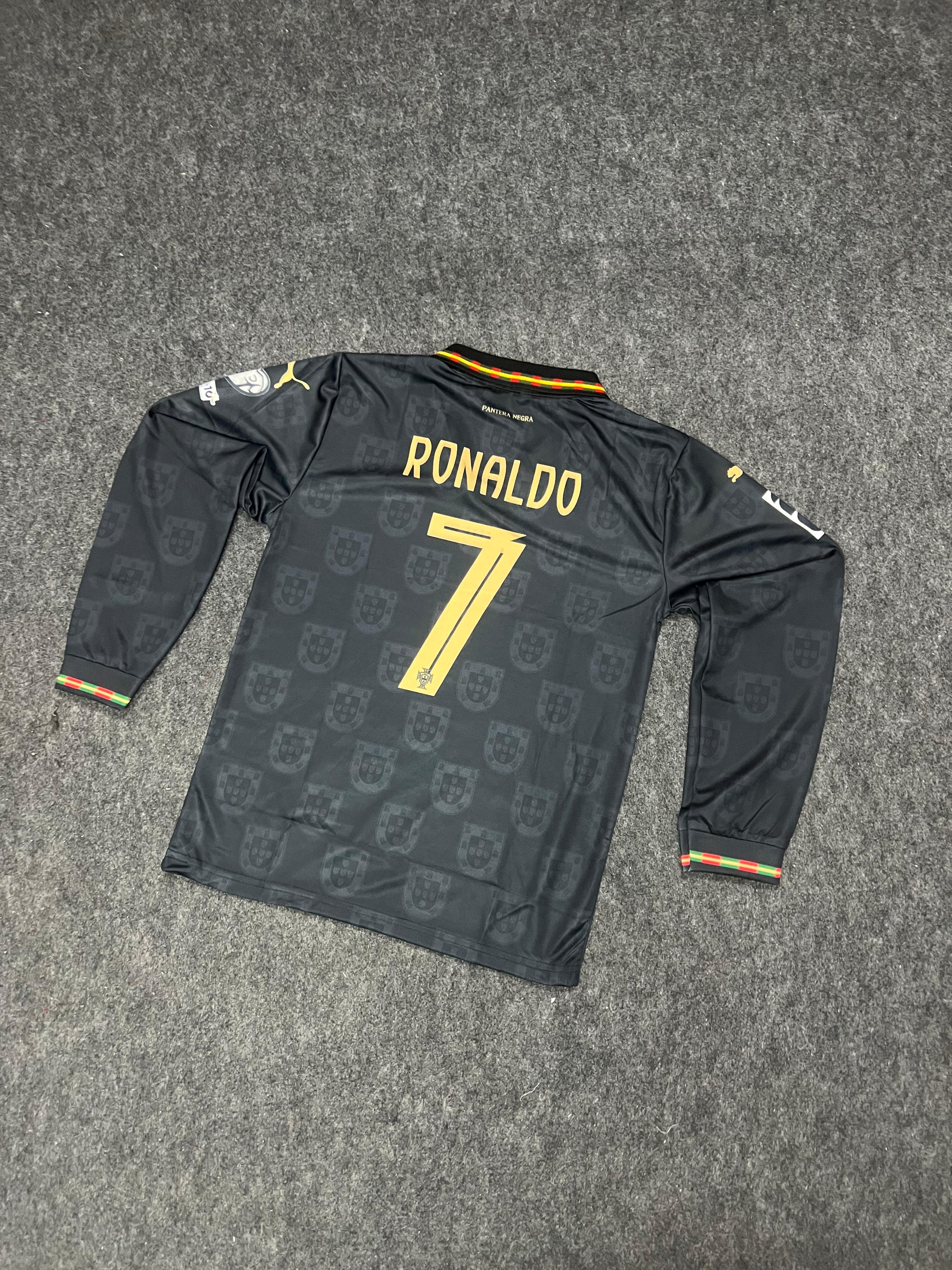 PORTUGAL 2025 - 2026 FULL SLEEVE COLLAR SUBLIMATION AWAY JERSEY RONALDO