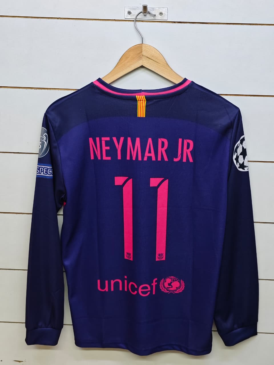 FC BARCELONA 2016 - 2017 FULL SLEEVE AWAY JERSEY NEYMAR