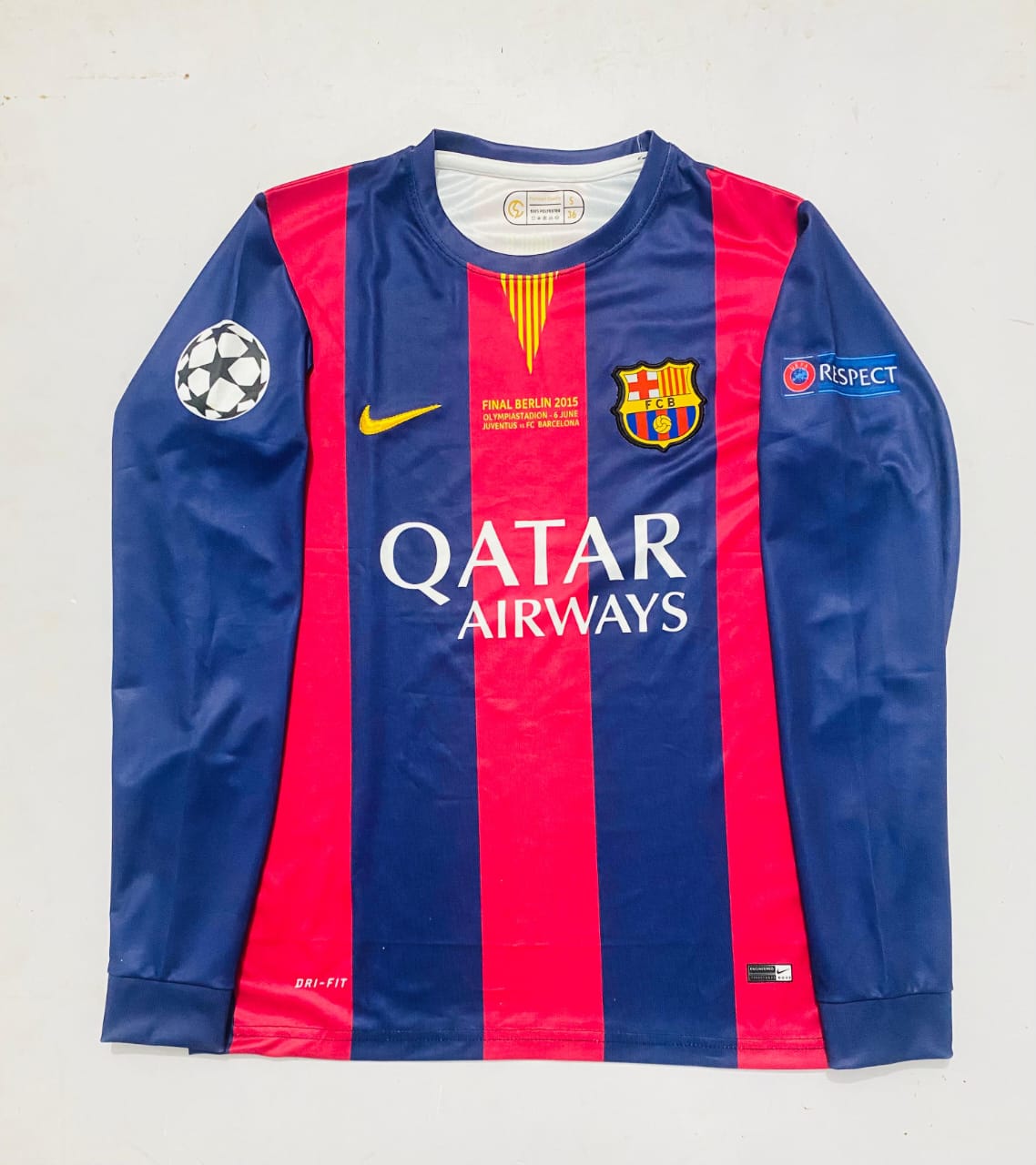 FC BARCELONA 2014 - 2015 FULL SLEEVE EMBROIDERY HOME JERSEY NEYMAR