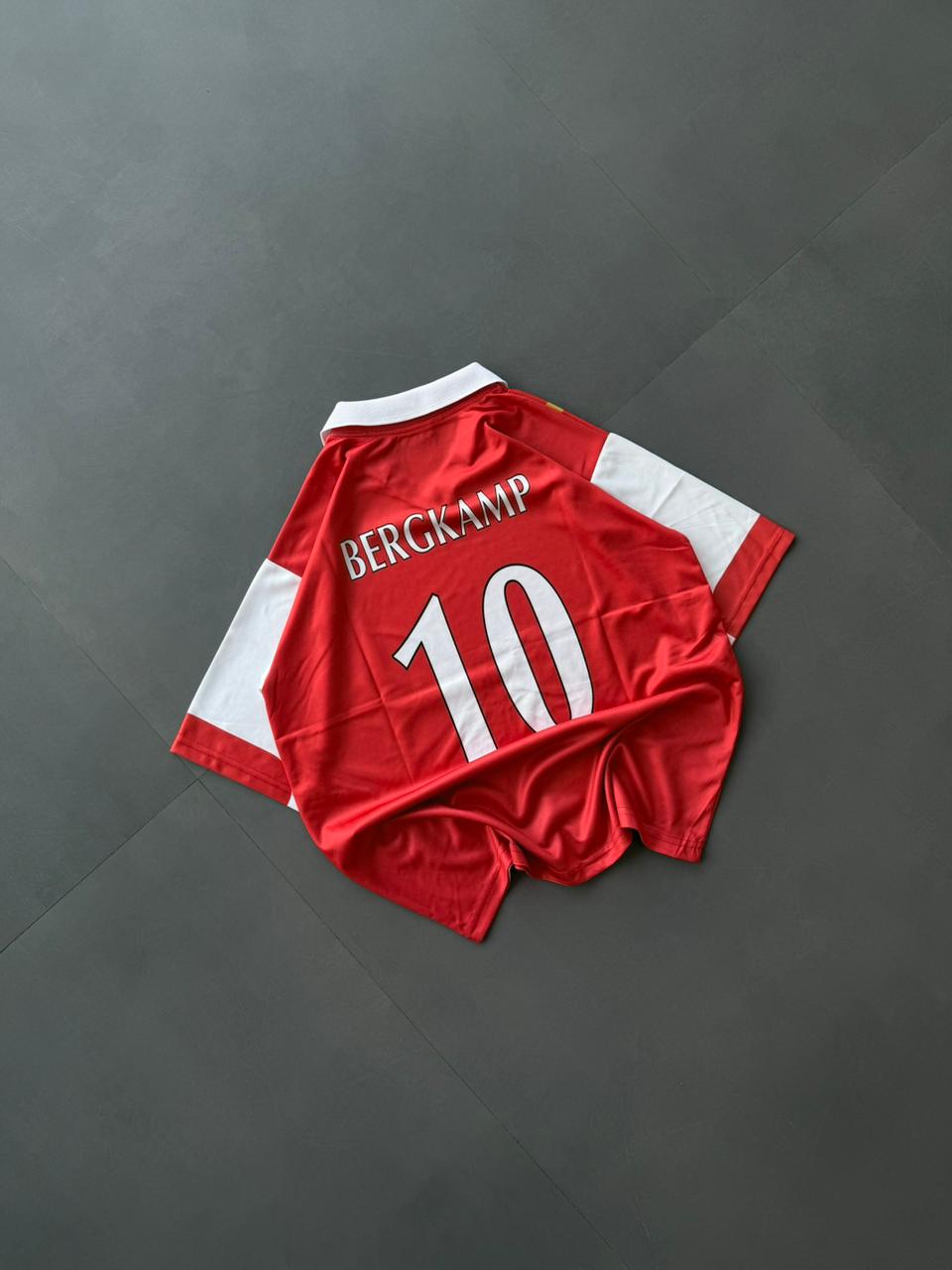 ARSENAL 2006 - 2008 COLLAR FIVE SLEEVE HOME JERSEY BERGKAMP