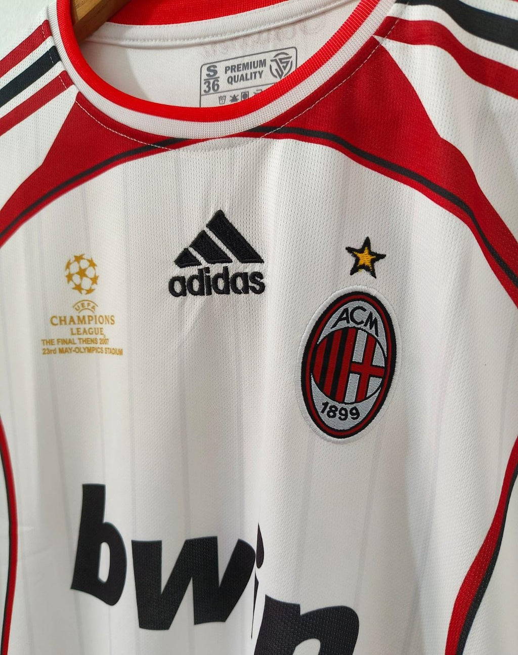AC MILAN 2006 - 2007 AWAY JERSEY EMBROIDERY MALDINI