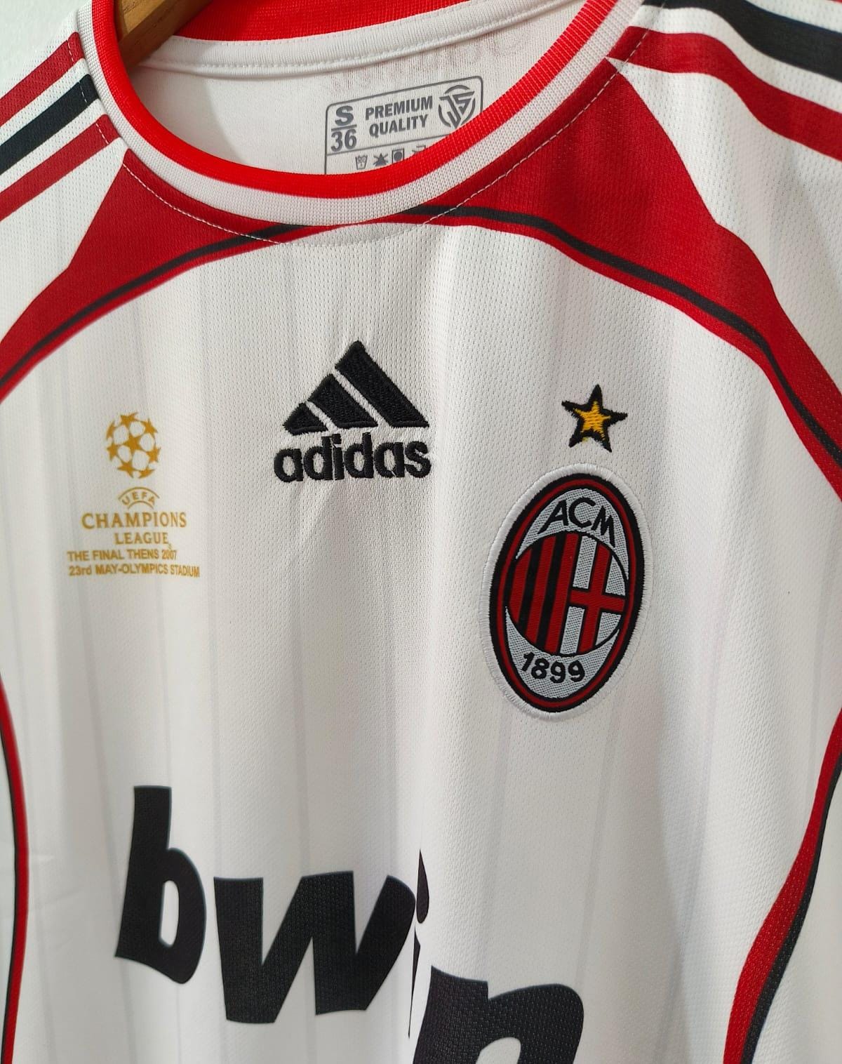 AC MILAN 2006 - 2007 AWAY JERSEY EMBROIDERY MALDINI