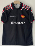 MANCHESTER UNITED 1998 - 1999 ZIP COLLAR EMBROIDERY AWAY JERSEY BECKHAM
