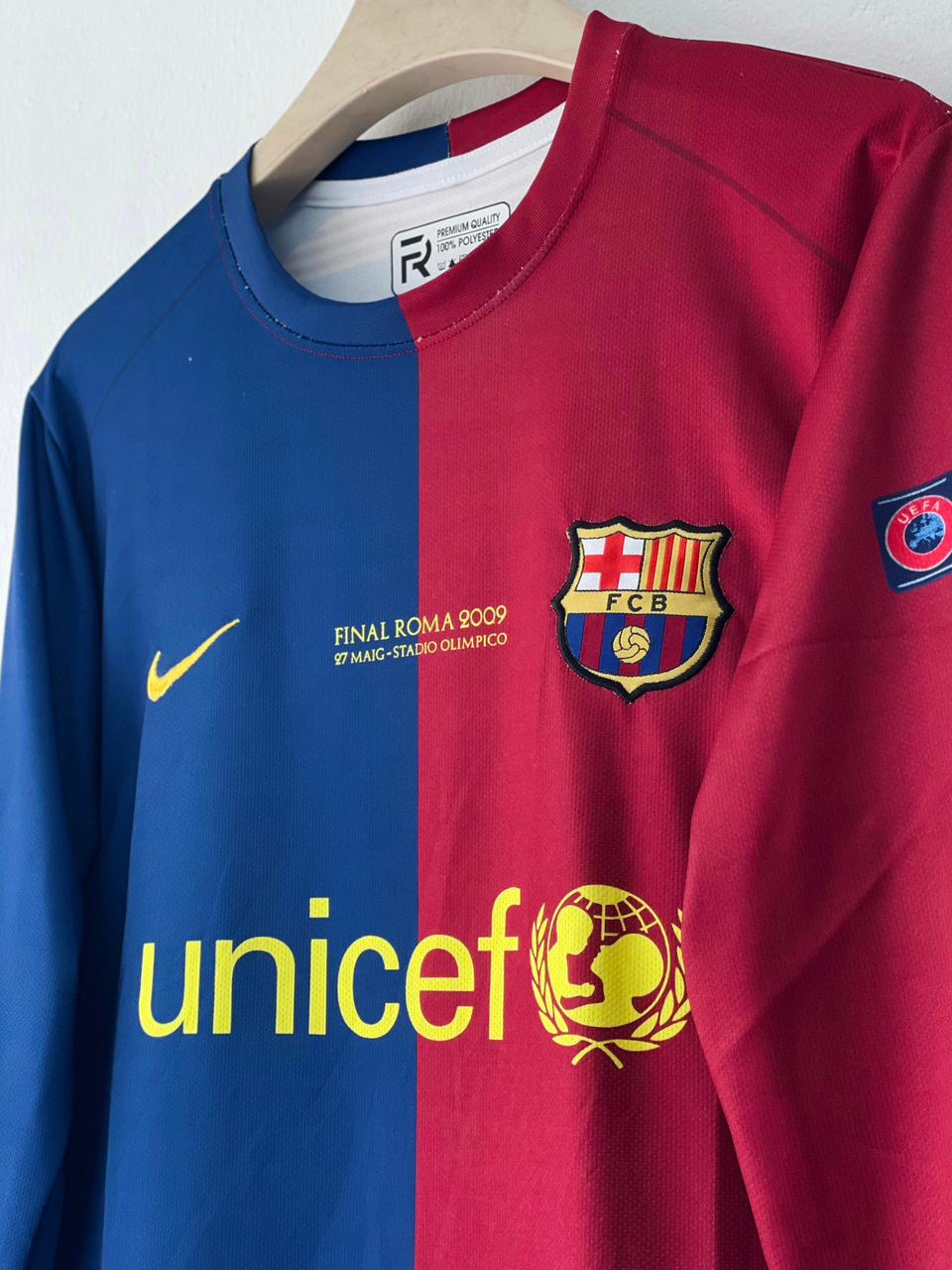 FC BARCELONA 2008 - 2009 FULL SLEEVE EMBROIDERY HOME JERSEY MESSI