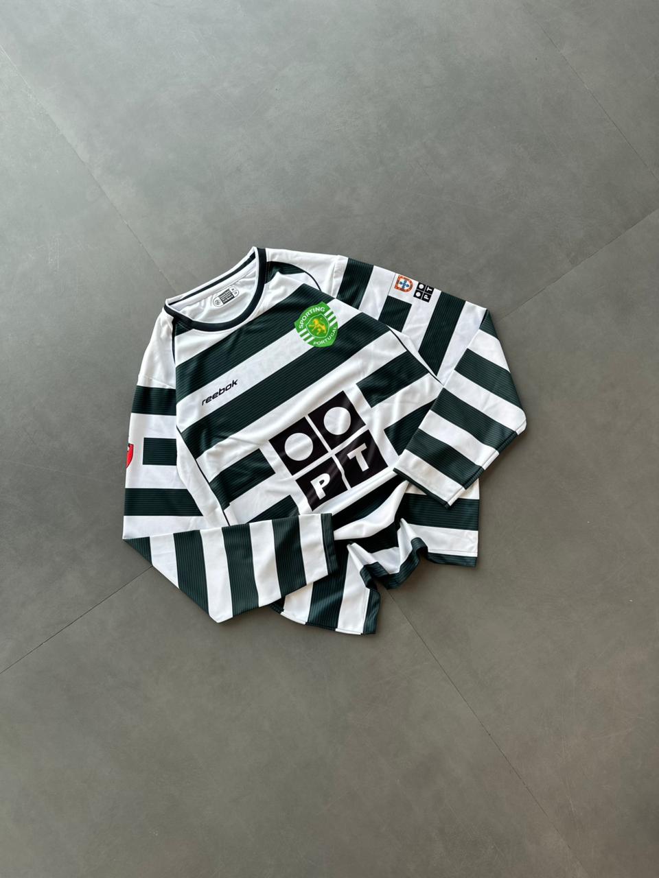 SPORTING CP 2001 - 2003 FULL SLEEVE HOME JERSEY RONALDO PREMIUM SUBLIMATION