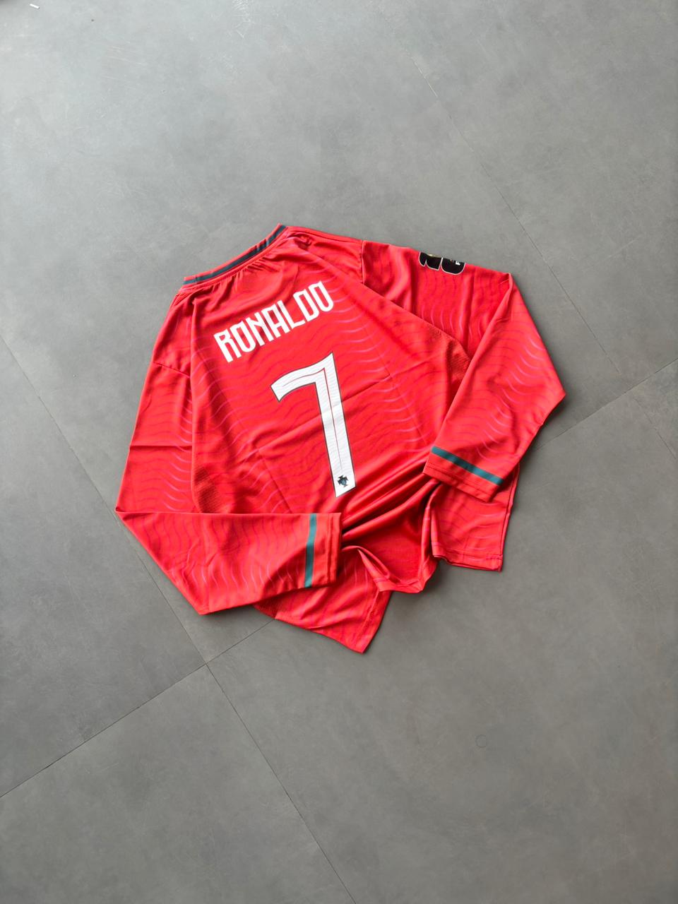 PORTUGAL 2025 - 2026 FULL SLEEVE HOME JERSEY RONALDO PREMIUM SUBLIMATION