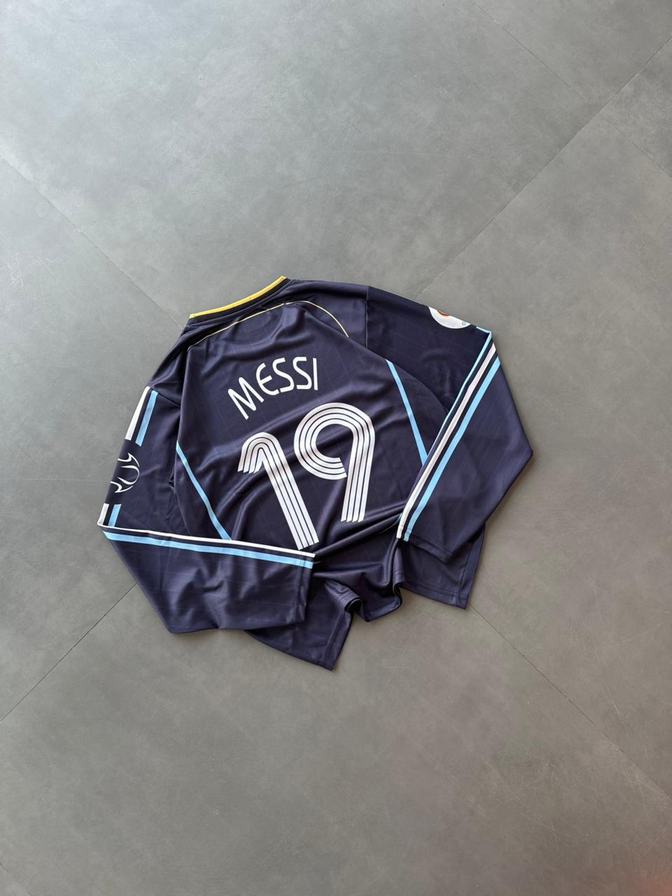 ARGENTINA 2006 WORLD CUP FULL SLEEVE AWAY JERSEY MESSI PREMIUM SUBLIMATION