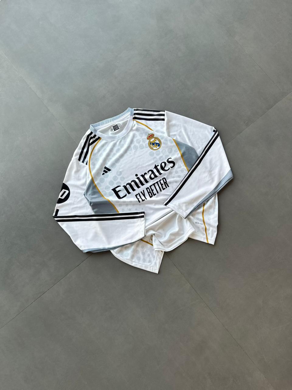 REAL MADRID 2025 - 2026 FULL SLEEVE HOME JERSEY BELLINGHAM PREMIUM SUBLIMATION