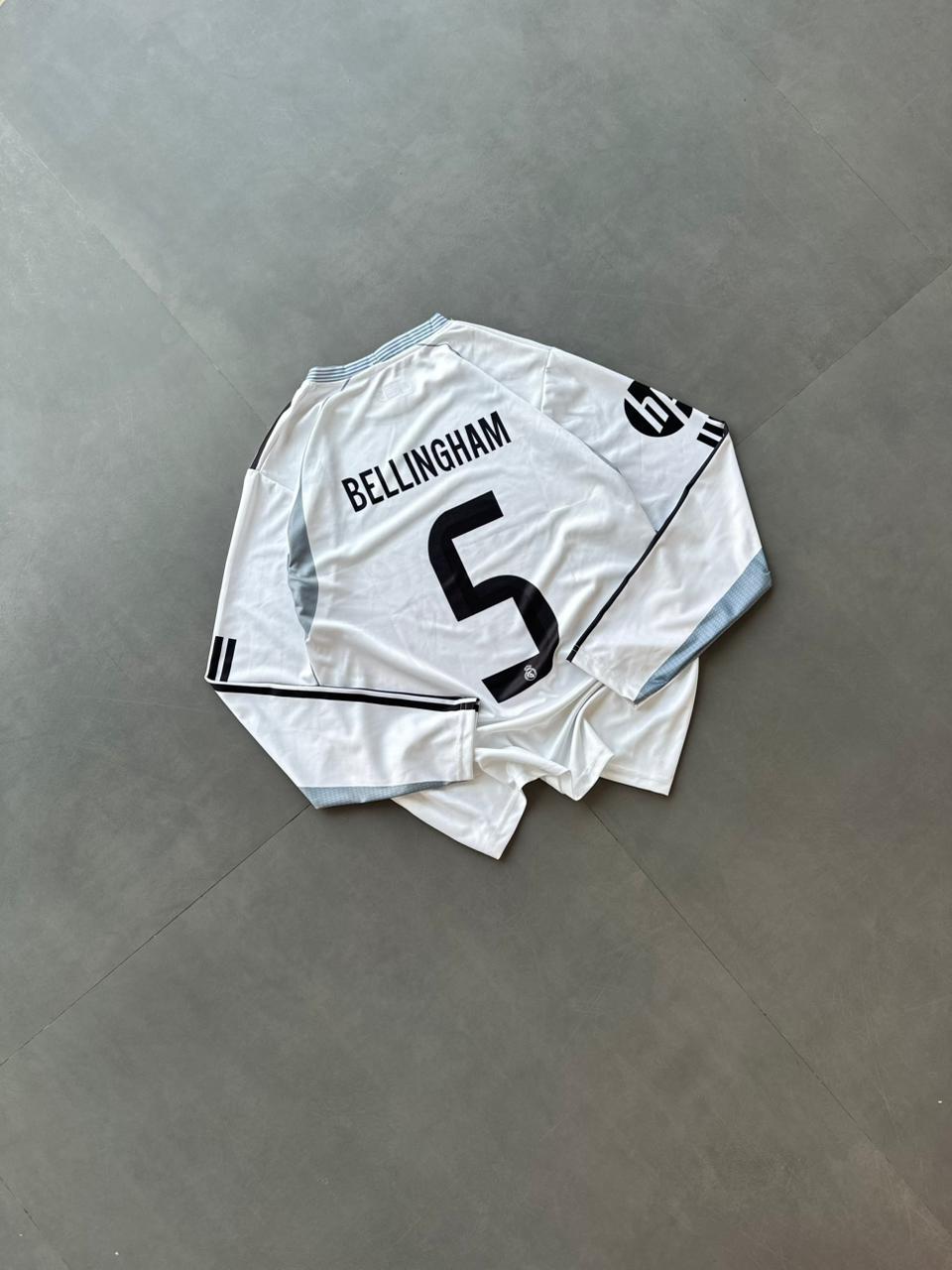 REAL MADRID 2025 - 2026 FULL SLEEVE HOME JERSEY BELLINGHAM PREMIUM SUBLIMATION