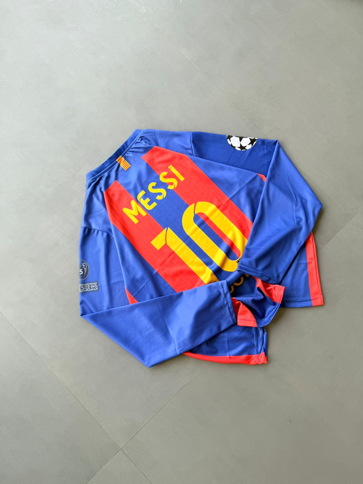 FC BARCELONA 2016 - 2017 FULL SLEEVE HOME JERSEY MESSI PREMIUM SUBLIMATION
