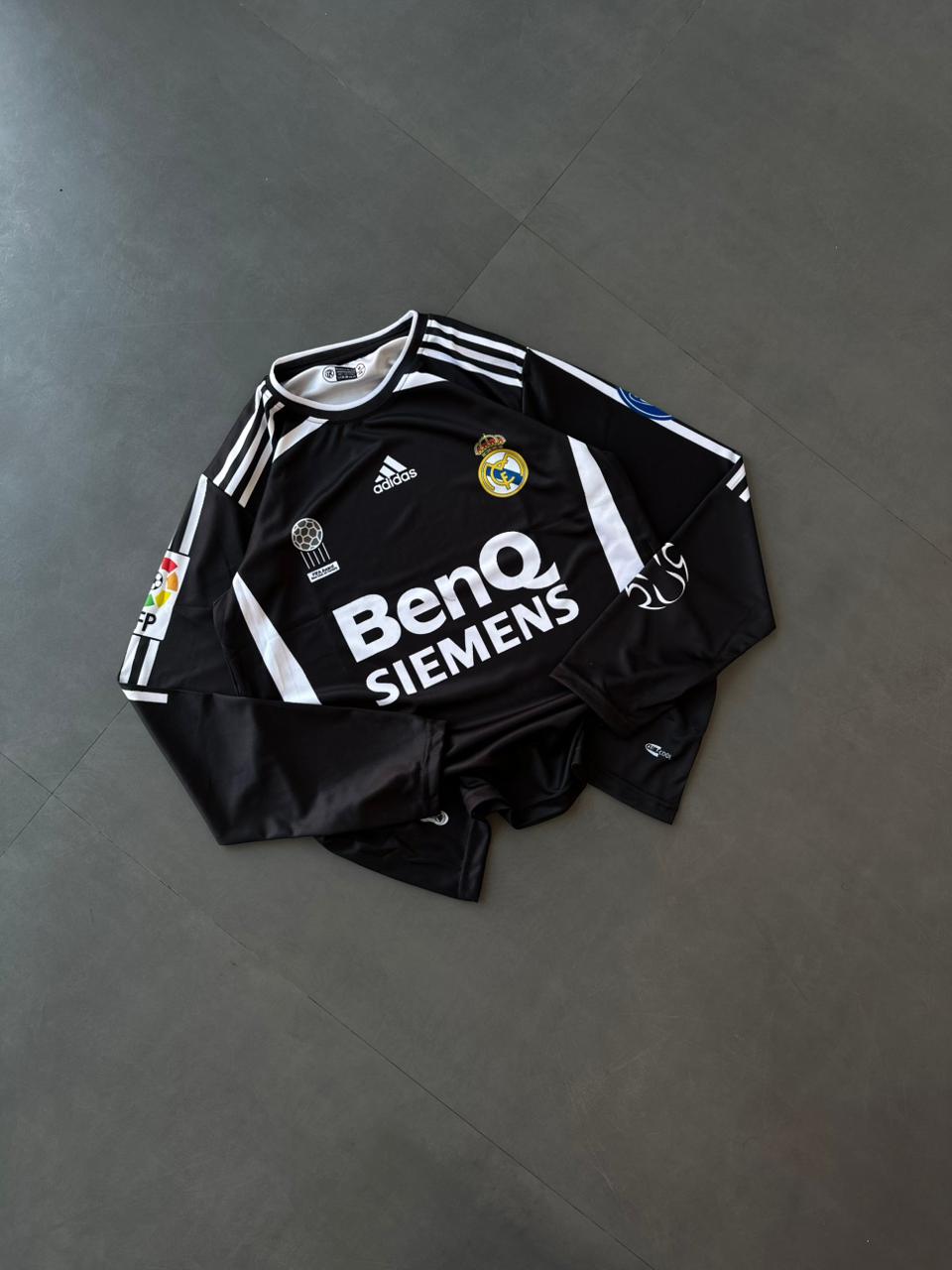 REAL MADRID 2006 - 2007 FULL SLEEVE AWAY JERSEY BECKHAM PREMIUM SUBLIMATION