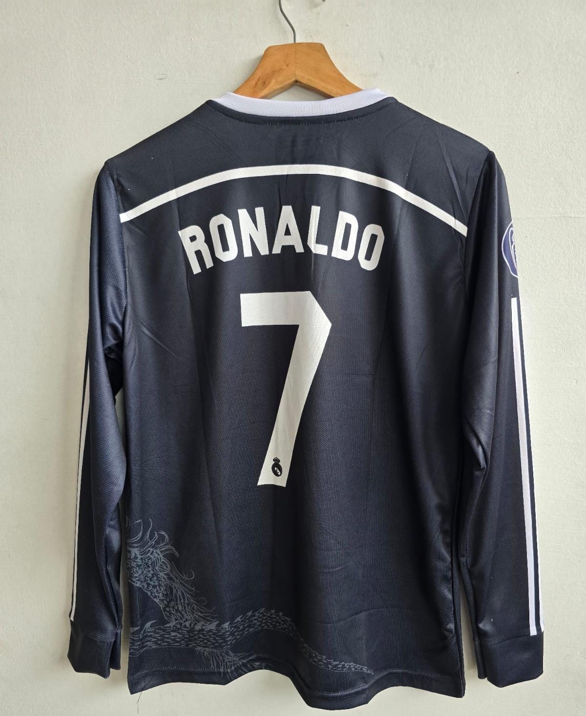REAL MADRID 2014 - 2015 FULL SLEEVE THIRD JERSEY EMBROIDERY RONALDO