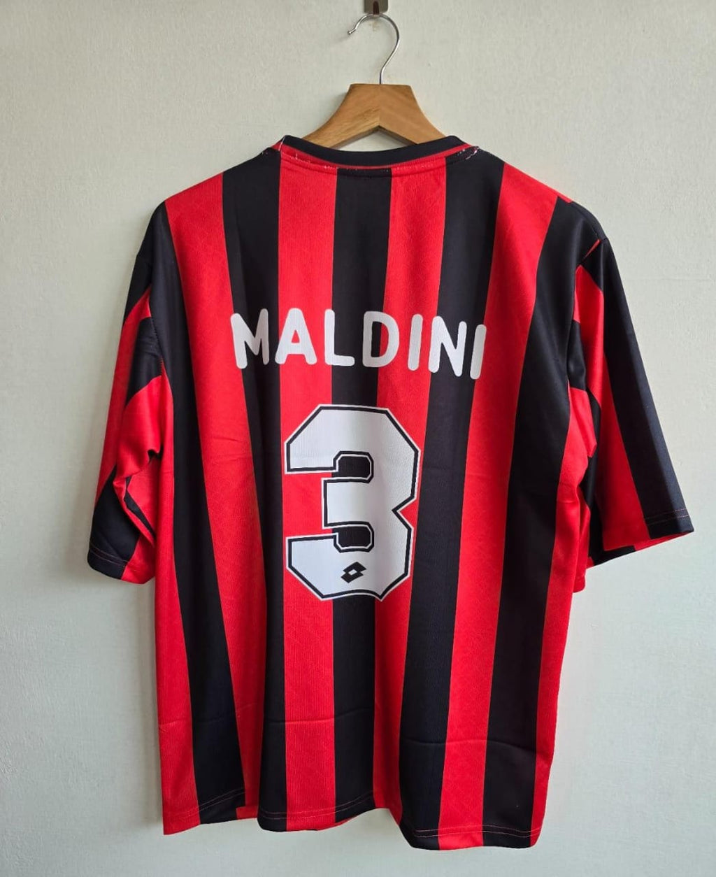 AC MILAN 1997 - 1998 FIVE SLEEVE HOME KIT MALDINI