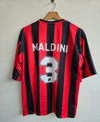 AC MILAN 1997 - 1998 FIVE SLEEVE HOME KIT MALDINI