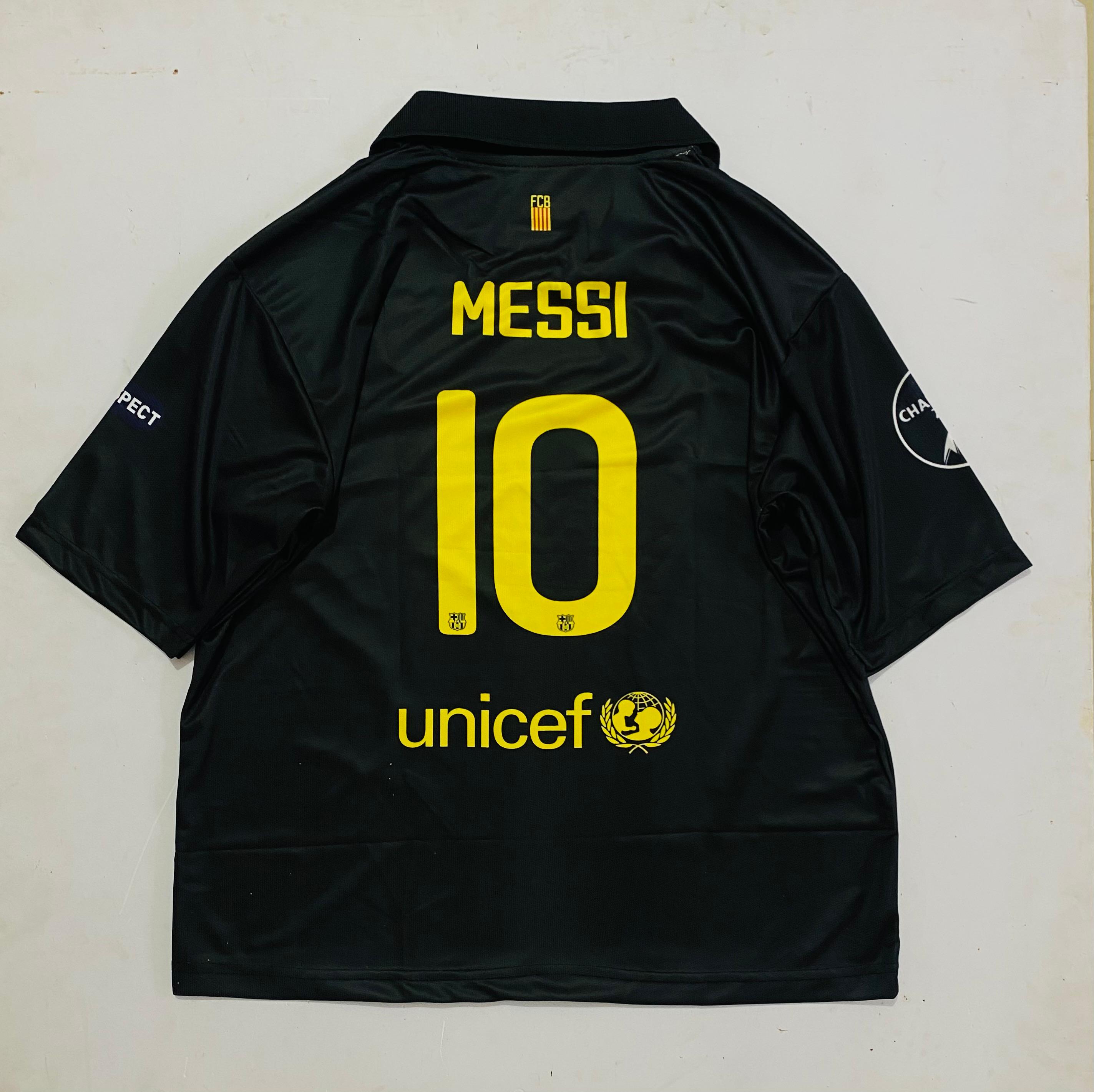 FC BARCELONA 2011 - 2012 COLLAR EMBROIDERY AWAY JERSEY MESSI